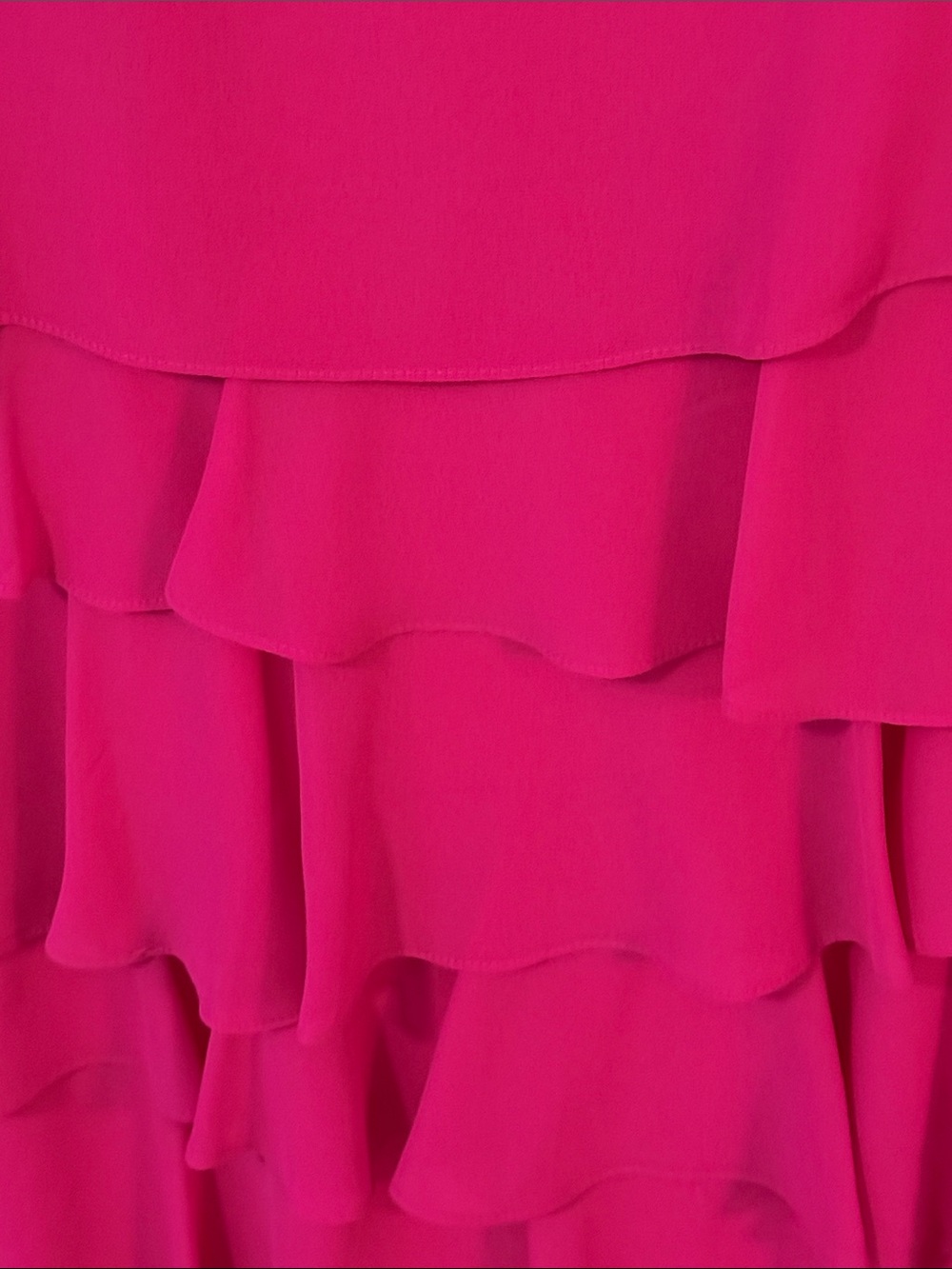Hot Pink Layered Ruffle Dress - Picture 4 of 5